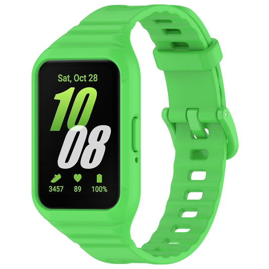 For Samsung Galaxy Fit 3 Integrated TPU Watch Band(Green) - Watch Bands by PMC Jewellery | Online Shopping South Africa | PMC Jewellery