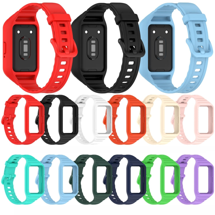 For Samsung Galaxy Fit 3 Integrated TPU Watch Band(Purple) - Watch Bands by PMC TechLife | Online Shopping South Africa | PMC TechLife