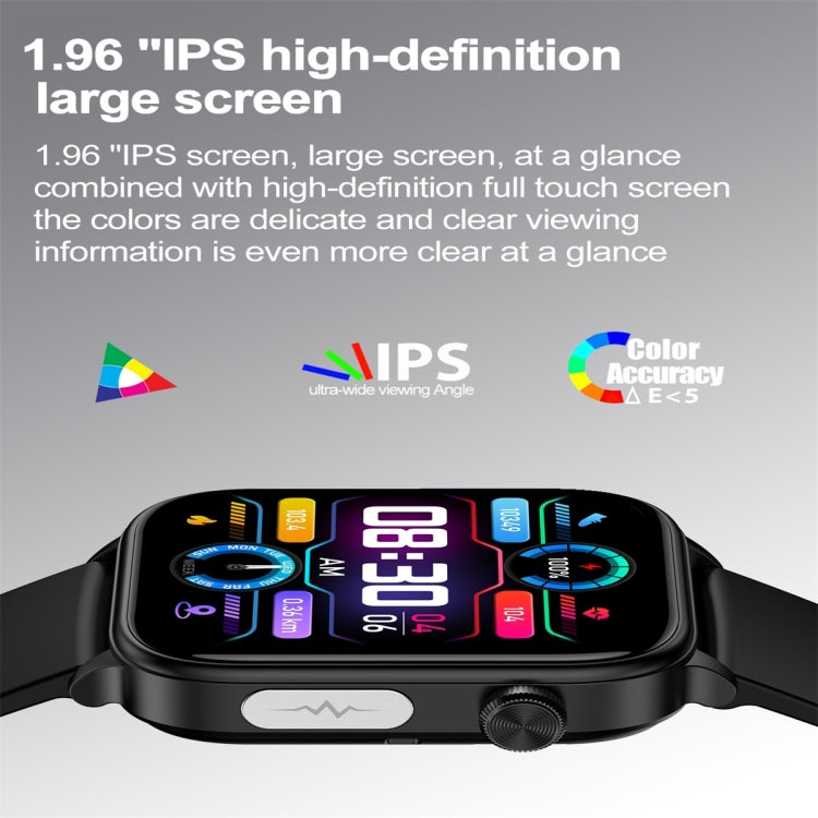 ET570 1.96 inch Color Screen Smart Watch Silicone Strap, Support Bluetooth Call / ECG(Beige) - Smart Watches by PMC TechLife | Online Shopping South Africa | PMC TechLife