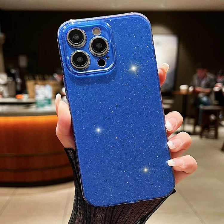 For iPhone 16 Pro Jelly Glitter Solid Color TPU Phone Case(Dark Blue) - iPhone 16 Pro Cases by PMC TechLife | Online Shopping South Africa | PMC TechLife | Buy Now Pay Later Mobicred