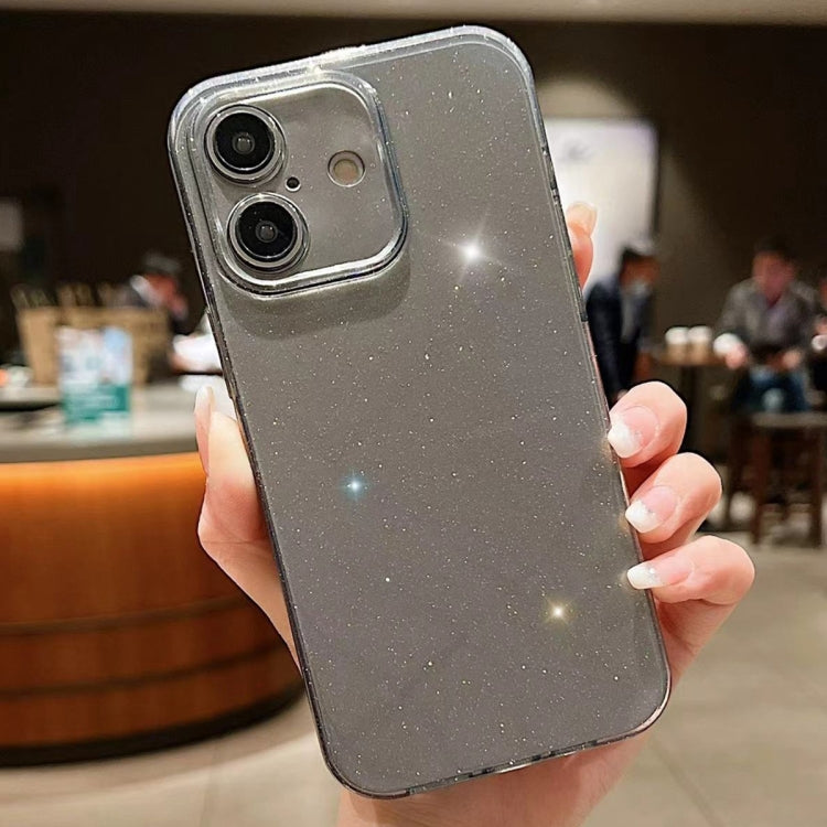 For iPhone 16 Jelly Glitter Solid Color TPU Phone Case(Gray) - iPhone 16 Cases by PMC TechLife | Online Shopping South Africa | PMC TechLife | Buy Now Pay Later Mobicred