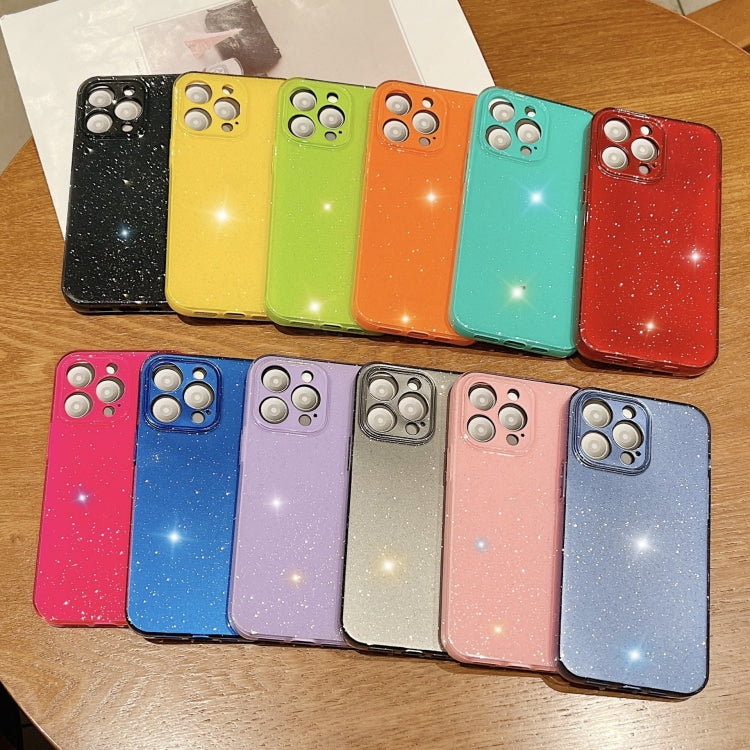 For iPhone 16 Jelly Glitter Solid Color TPU Phone Case(Gray) - iPhone 16 Cases by PMC TechLife | Online Shopping South Africa | PMC TechLife | Buy Now Pay Later Mobicred