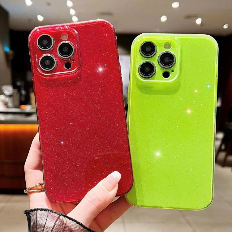 For iPhone 16 Jelly Glitter Solid Color TPU Phone Case(Red) - iPhone 16 Cases by PMC TechLife | Online Shopping South Africa | PMC TechLife | Buy Now Pay Later Mobicred