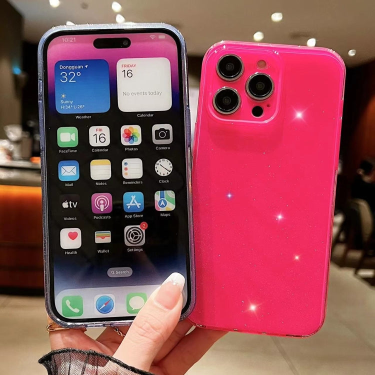 For iPhone 16 Pro Jelly Glitter Solid Color TPU Phone Case(Rose Red) - iPhone 16 Pro Cases by PMC TechLife | Online Shopping South Africa | PMC TechLife | Buy Now Pay Later Mobicred