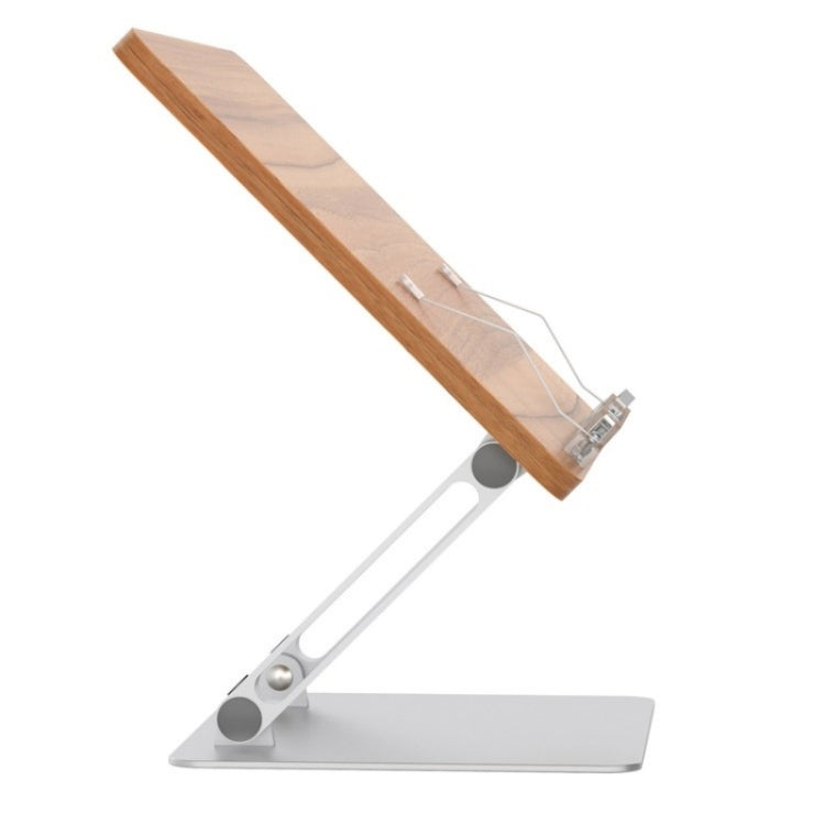 BG-4 Desktop Book Reading Bracket Aluminum Alloy +Wood Board Textbook Tablet Holder Stand - free shipping - PMC Jewellery - Order now!