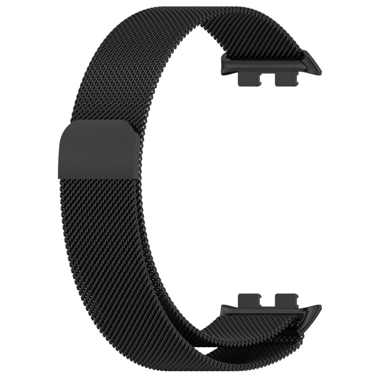 For Honor Band 9 Milan Magnetic Steel Mesh Watch Band(Black) - Watch Bands by PMC Jewellery | Online Shopping South Africa | PMC Jewellery