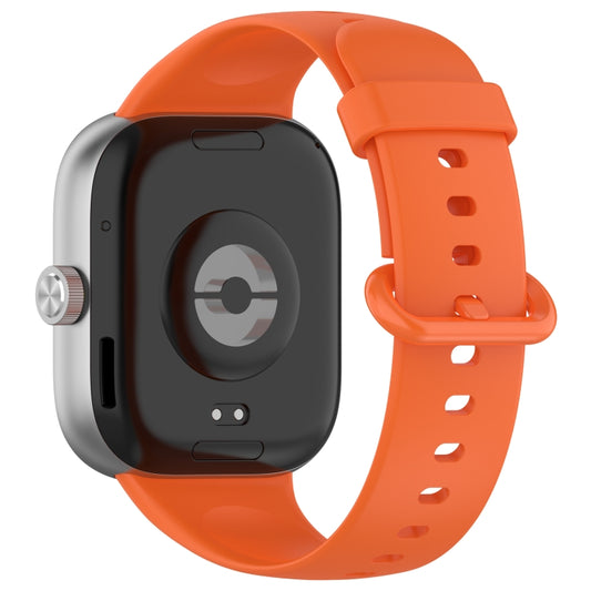 For Redmi Watch 4 Solid Color Colorful Buckle Silicone Watch Band(Orange) - Watch Bands by PMC Jewellery | Online Shopping South Africa | PMC Jewellery