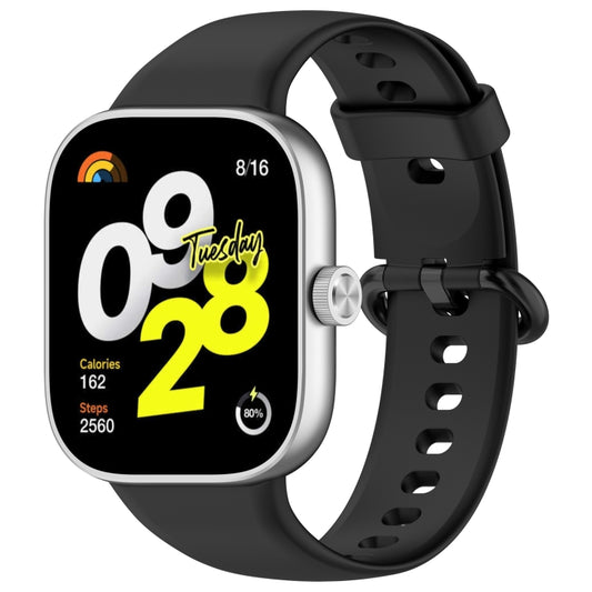 For Xiaomi  Mi Band 8 Pro Solid Color Colorful Buckle Silicone Watch Band(Black) - Watch Bands by PMC Jewellery | Online Shopping South Africa | PMC Jewellery