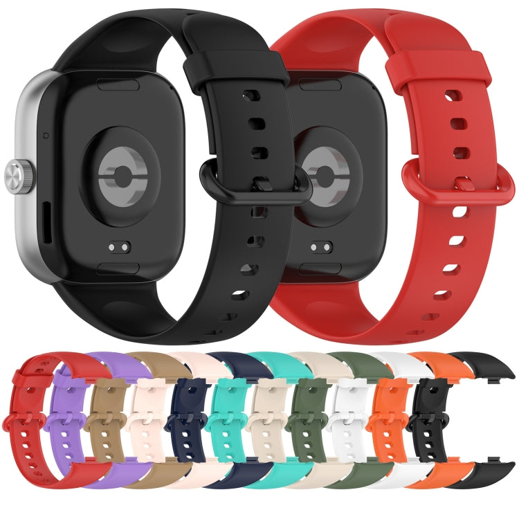 For Redmi Watch 4 Solid Color Colorful Buckle Silicone Watch Band(White) - Watch Bands by PMC TechLife | Online Shopping South Africa | PMC TechLife