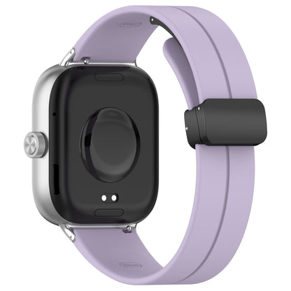 For Redmi Watch 4 Groove Folding Magnetic Buckle Silicone Watch Band(Purple) - Watch Bands by PMC Jewellery | Online Shopping South Africa | PMC Jewellery