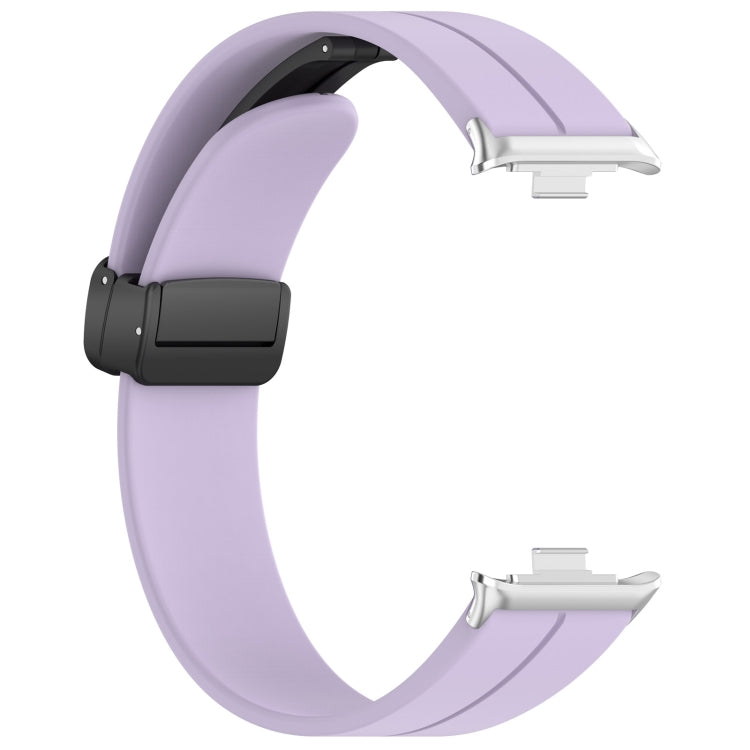 For Redmi Watch 4 Groove Folding Magnetic Buckle Silicone Watch Band(Purple) - Watch Bands by PMC Jewellery | Online Shopping South Africa | PMC Jewellery