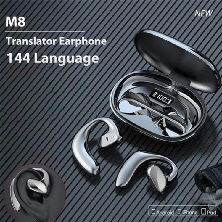 M8 Noise Reduction Smart Voice Translator TWS Bluetooth Headset 144 Languages Translation Earphones(White) -  by PMC Jewellery | Online Shopping South Africa | PMC Jewellery | Buy Now Pay Later Mobicred