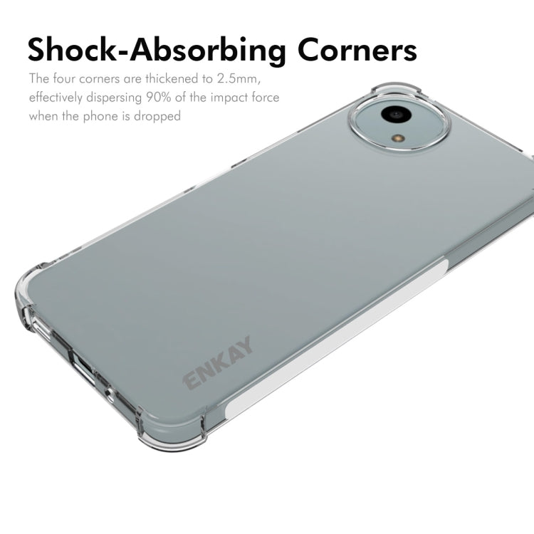 For Sharp Aquos wish4 ENKAY Hat-Prince Transparent TPU Shockproof Phone Case - More Brand by ENKAY | Online Shopping South Africa | PMC Jewellery | Buy Now Pay Later Mobicred