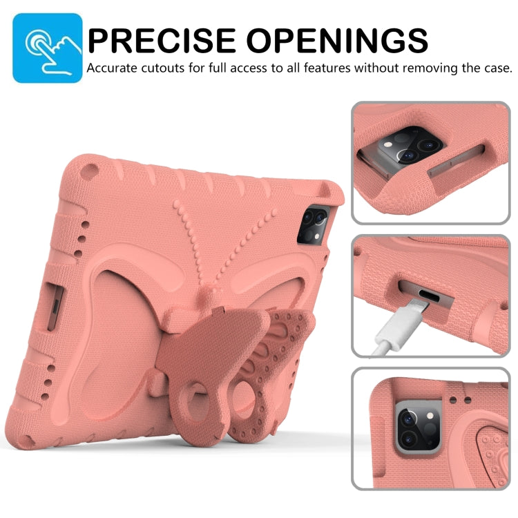 For iPad Air 11 2024 Butterfly Bracket EVA Shockproof Tablet Case(Pink Orange) - iPad Air 11 2024 Cases by PMC TechLife | Online Shopping South Africa | PMC TechLife | Buy Now Pay Later Mobicred
