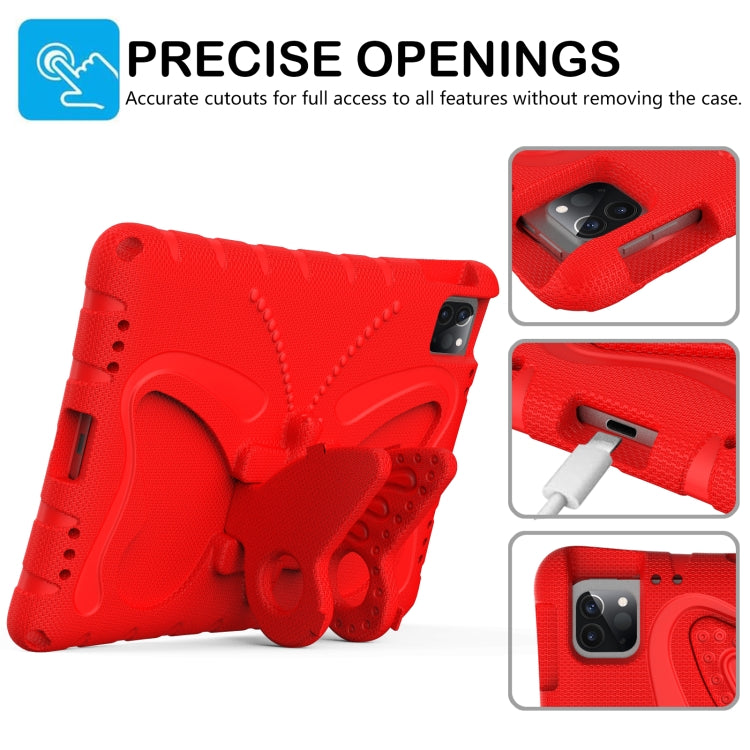 For iPad Pro 11 2024 Butterfly Bracket EVA Shockproof Tablet Case(Red) - iPad Pro 11 2024 Cases by PMC TechLife | Online Shopping South Africa | PMC TechLife | Buy Now Pay Later Mobicred