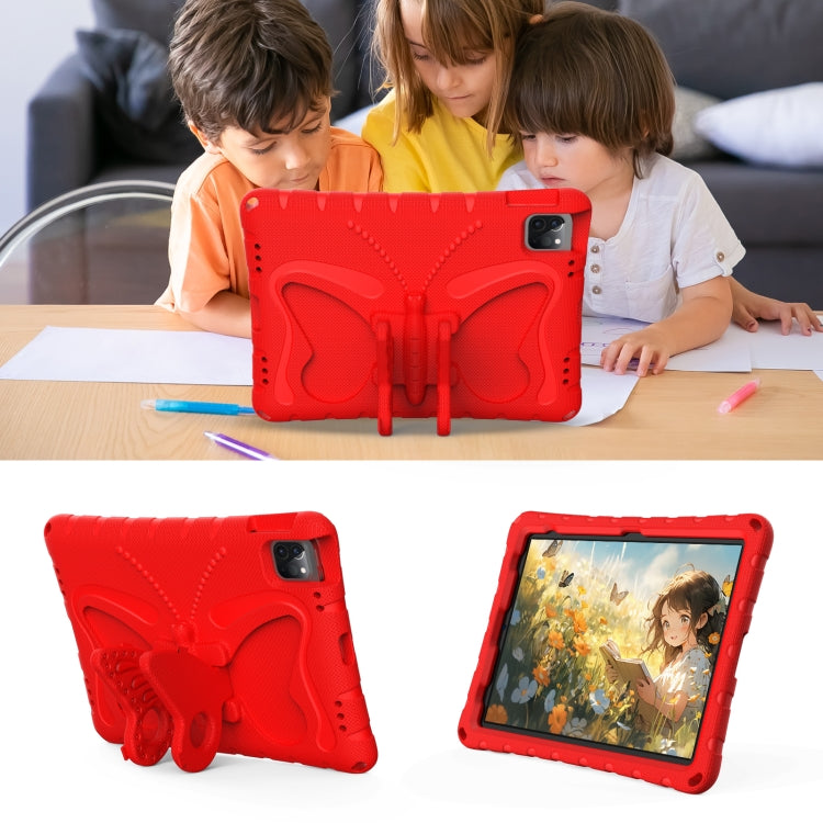 For iPad Pro 11 2024 Butterfly Bracket EVA Shockproof Tablet Case(Red) - iPad Pro 11 2024 Cases by PMC TechLife | Online Shopping South Africa | PMC TechLife | Buy Now Pay Later Mobicred