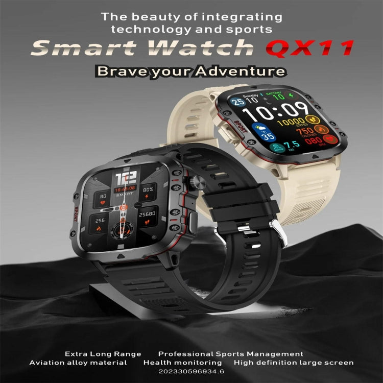 QX11 1.96 inch Color Screen Smart Watch Steel Strap Support Bluetooth Call(Silver) - Smart Watches by PMC TechLife | Online Shopping South Africa | PMC TechLife