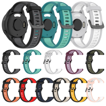 For Garmin Venu 2 22mm Two Color Textured Silicone Watch Band(Teal) - Watch Bands by PMC Jewellery | Online Shopping South Africa | PMC Jewellery