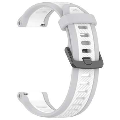 For Amazfit GTR 2 22mm Two-Color Textured Silicone Watch Band(White+Grey) - Watch Bands by PMC Jewellery | Online Shopping South Africa | PMC Jewellery