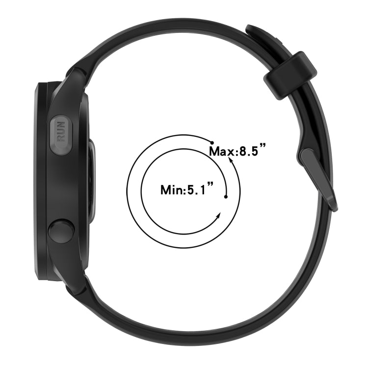 For Garmin Forerunner 265S 18mm Two Color Textured Silicone Watch Band(Grey+Black) - free shipping - PMC TechLife - Order now!
