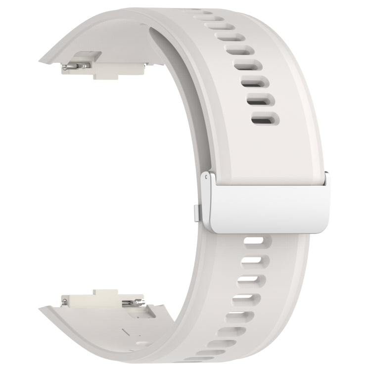 For Xiaomi Watch H1 Blood Pressure Watch Silicone Watch Band(Ivory White) - Watch Bands by PMC Jewellery | Online Shopping South Africa | PMC Jewellery