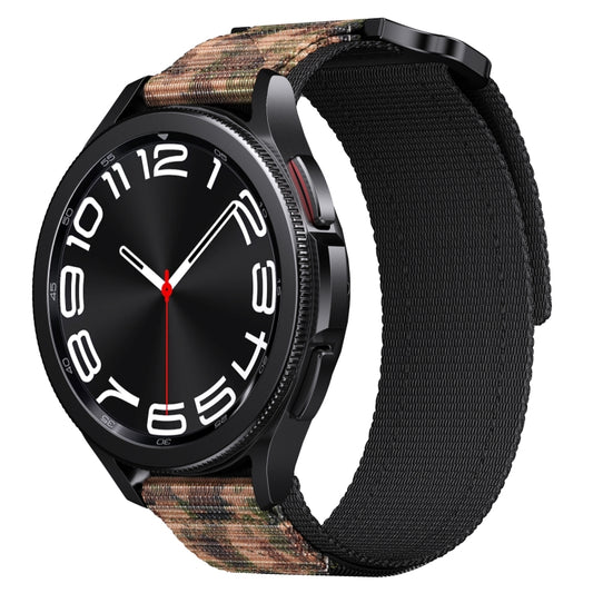 20mm Two Color Nylon Canvas Hook And Loop Fastener Watch Band(Black+Camouflage) - 20mm Bands by PMC Jewellery | Online Shopping South Africa | PMC Jewellery