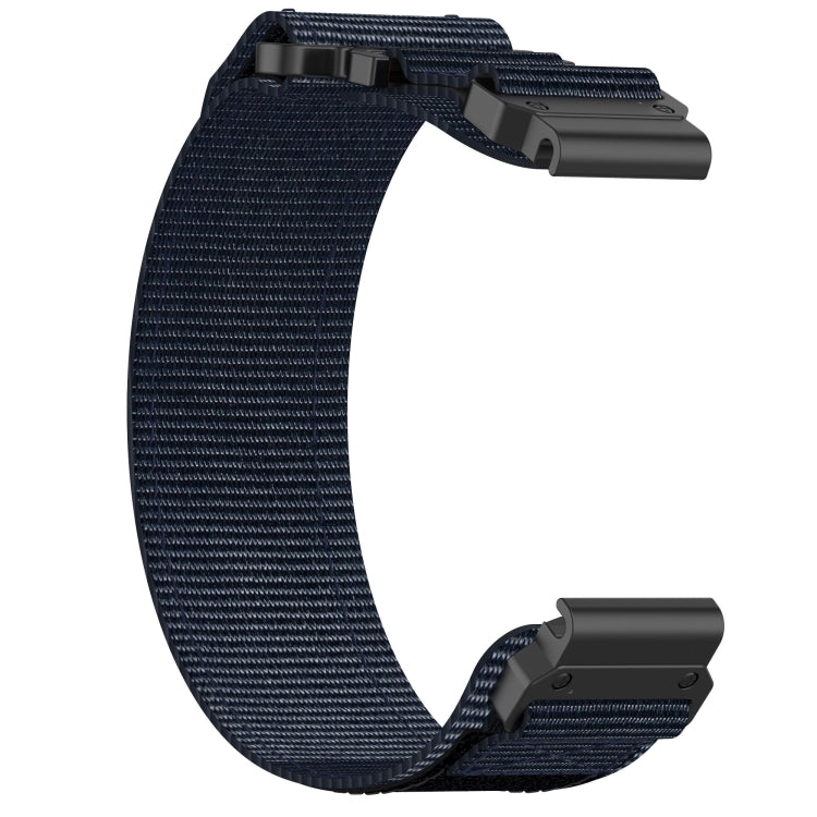 For Garmin Fenix 5 Plus 22mm Nylon Hook And Loop Fastener Watch Band(Blue) - Watch Bands by PMC Jewellery | Online Shopping South Africa | PMC Jewellery