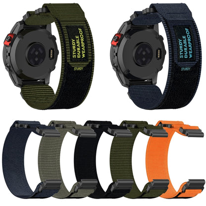 For Garmin MARQ Golfer 22mm Nylon Hook And Loop Fastener Watch Band(Army Green) - Watch Bands by PMC Jewellery | Online Shopping South Africa | PMC Jewellery