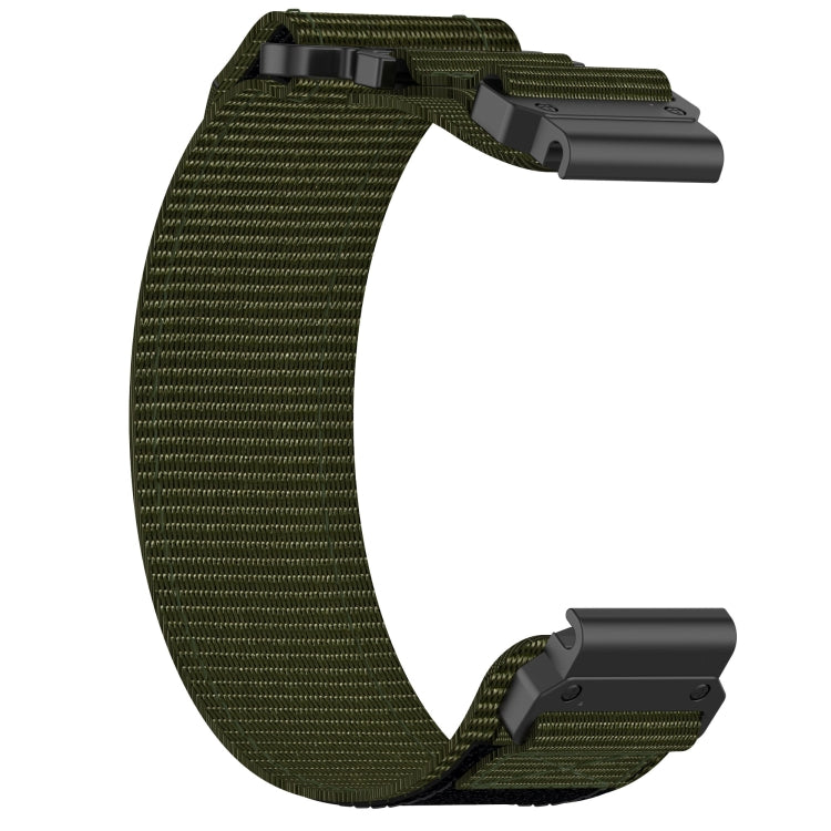 For Garmin Instinct 2X Solar 26mm Nylon Hook And Loop Fastener Watch Band(Army Green) - Watch Bands by PMC TechLife | Online Shopping South Africa | PMC TechLife