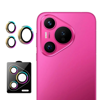 For Huawei Pura 70 ENKAY Hat-Prince 9H Rear Camera Lens Aluminium Alloy Tempered Glass Film(Colorful) - Huawei Tempered Glass by ENKAY | Online Shopping South Africa | PMC Jewellery | Buy Now Pay Later Mobicred