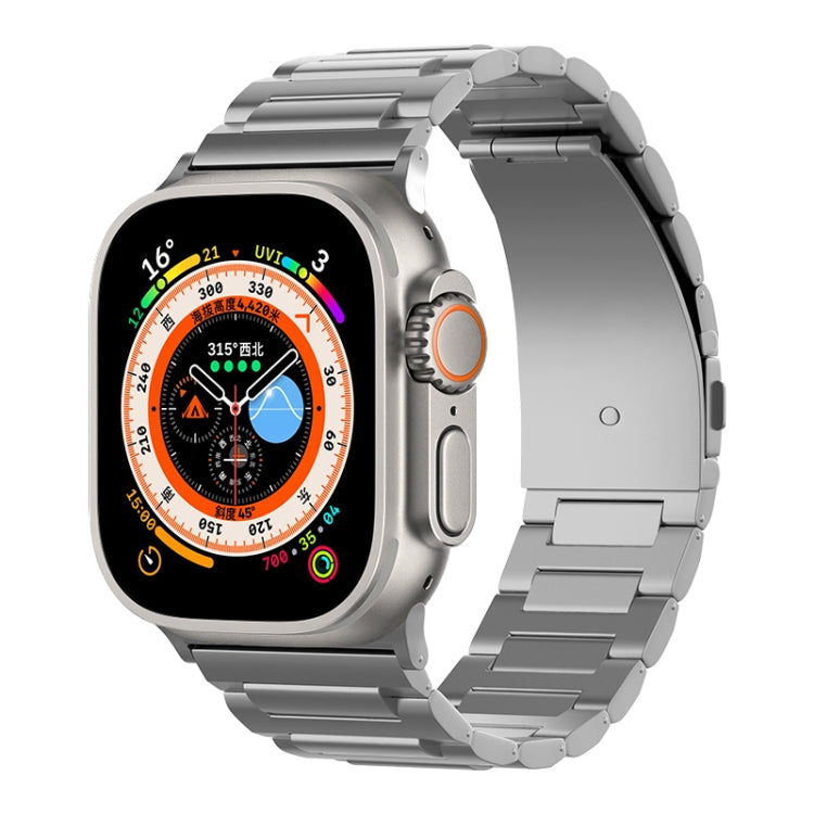 For Apple Watch SE 2022 44mm I-Shaped Titanium Watch Band(Grey) - Watch Bands by PMC Jewellery | Online Shopping South Africa | PMC Jewellery