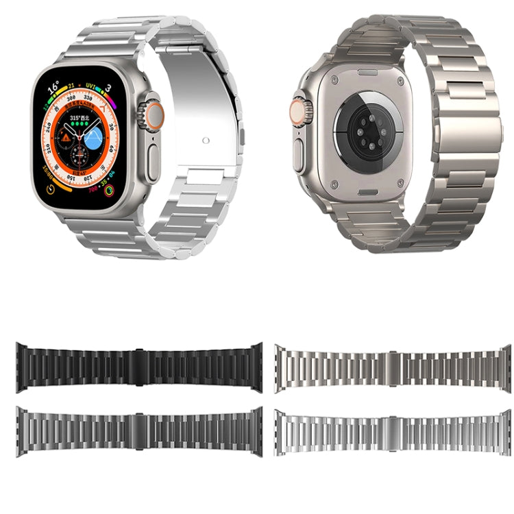 For Apple Watch Series 9 45mm I-Shaped Titanium Watch Band(Sliver) - Watch Bands by PMC Jewellery | Online Shopping South Africa | PMC Jewellery