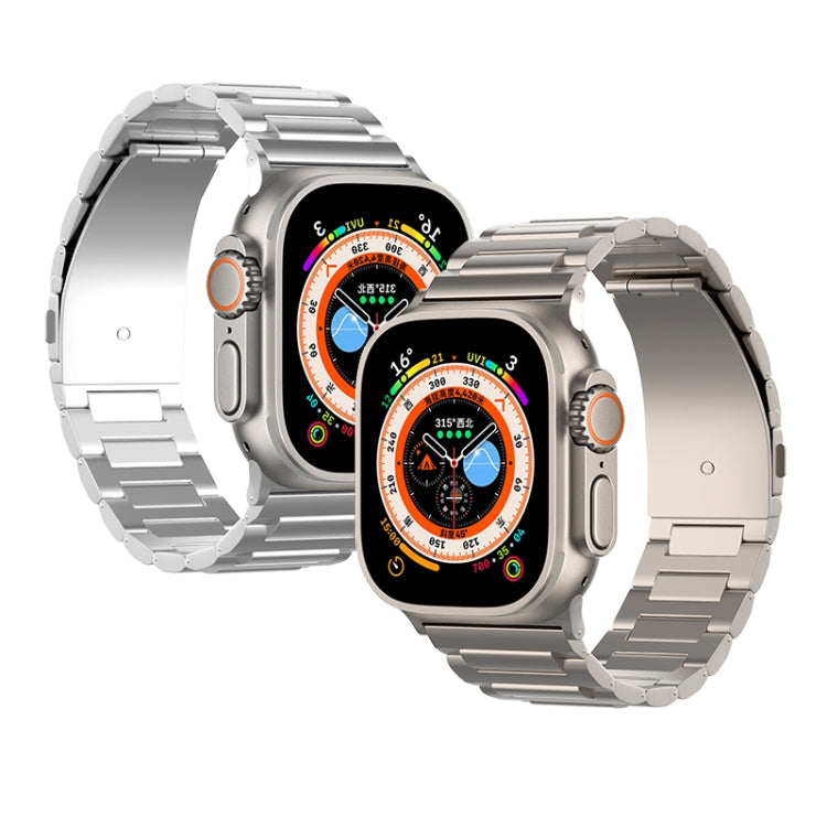 For Apple Watch Series 9 45mm I-Shaped Titanium Watch Band(Sliver) - Watch Bands by PMC Jewellery | Online Shopping South Africa | PMC Jewellery