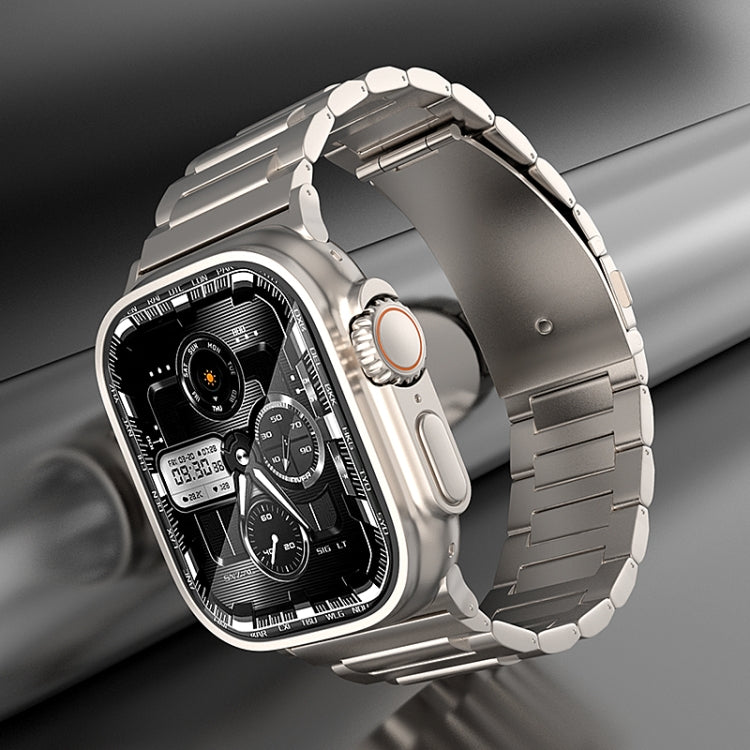 For Apple Watch SE 2022 44mm I-Shaped Titanium Watch Band(Titanium) - Watch Bands by PMC Jewellery | Online Shopping South Africa | PMC Jewellery