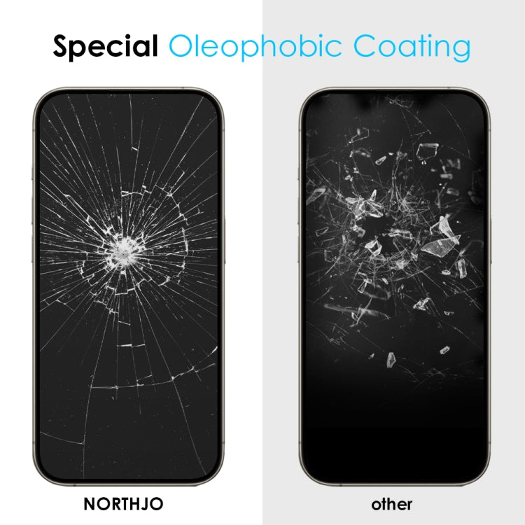 For iPhone 15 Pro NORTHJO A++ 28 Degree Privacy Full Glue Silk Printing Tempered Glass Film - iPhone 15 Pro Tempered Glass by NORTHJO | Online Shopping South Africa | PMC Jewellery