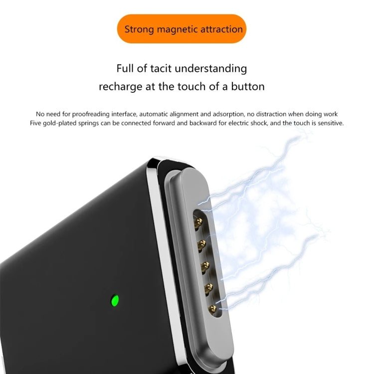 PD100W MagSafe 3 to Type-C Female Magnetic Charging Adapter for MacBook(Silver) - Cable & Adapter by PMC Jewellery | Online Shopping South Africa | PMC Jewellery | Buy Now Pay Later Mobicred