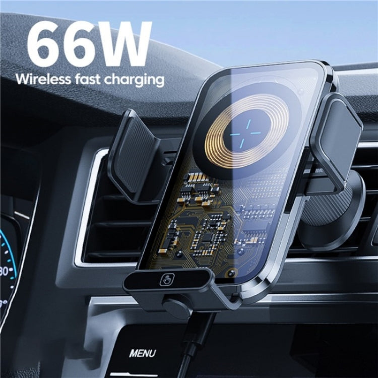 X11s 66W High Power Transparent Car Wireless Charger Phone Bracket(Silver) - free shipping - PMC TechLife - Order now!