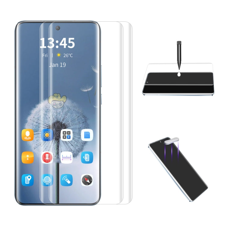 For vivo X100 / X100 Pro 2pcs ENKAY Hat-Prince UV Full Glue Tempered Glass Film - vivo Tempered Glass by ENKAY | Online Shopping South Africa | PMC Jewellery | Buy Now Pay Later Mobicred