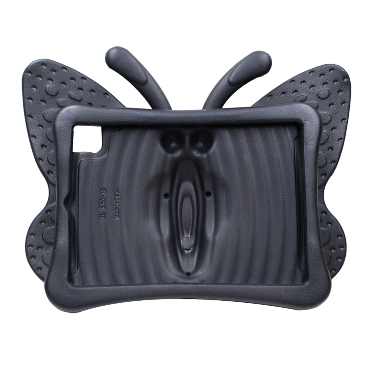 For iPad Air 11 2025 / 2024 Butterfly Bracket Kids EVA Shockproof Tablet Case(Black) - iPad Air 11 2025 / 2024 Cases by PMC TechLife | Online Shopping South Africa | PMC TechLife | Buy Now Pay Later Mobicred