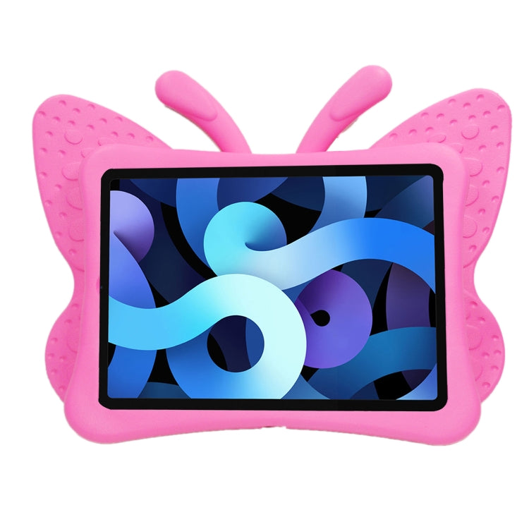 For iPad Air 11 2025 / 2024 Butterfly Bracket Kids EVA Shockproof Tablet Case(RoseRed) - iPad Air 11 2025 / 2024 Cases by PMC TechLife | Online Shopping South Africa | PMC TechLife | Buy Now Pay Later Mobicred