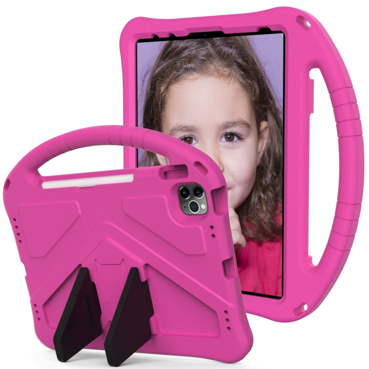 For iPad Air 11 2024 EVA Shockproof Tablet Case with Holder(RoseRed) - iPad Air 11 2024 Cases by PMC TechLife | Online Shopping South Africa | PMC TechLife | Buy Now Pay Later Mobicred