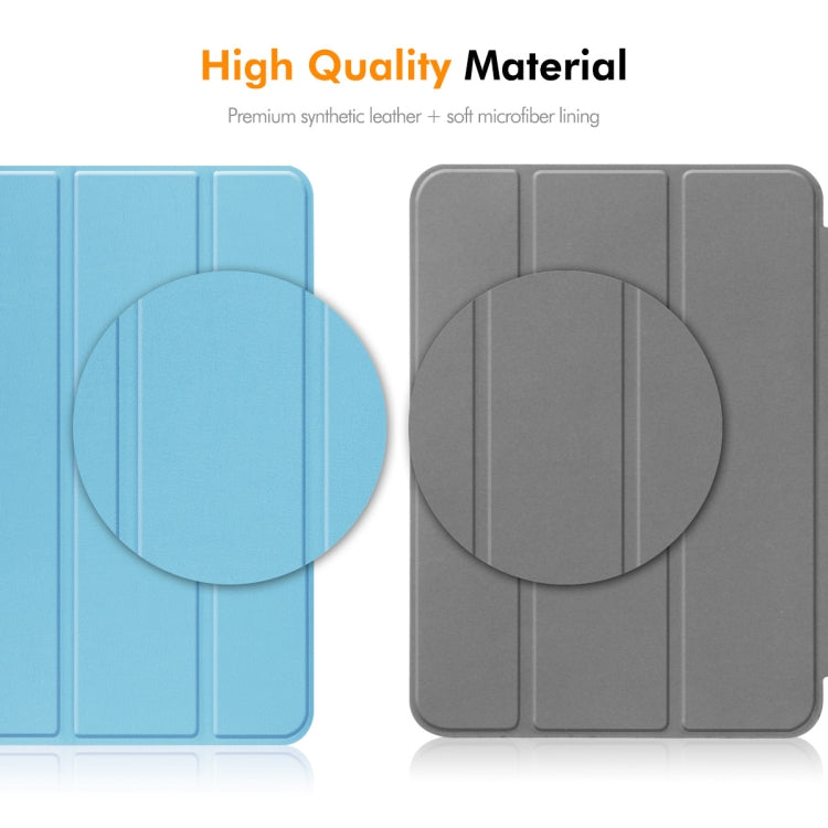 For iPad Pro 11 2024 ENKAY Tri-fold Custer Texture Platic Leather Smart Tablet Case(White) - free shipping - PMC TechLife - Order now!