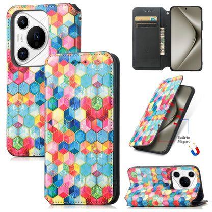 For Huawei Pura 70 Ultra CaseNeo Colorful Magnetic Leather Phone Case(Magic Space) - Huawei Cases by PMC Jewellery | Online Shopping South Africa | PMC Jewellery | Buy Now Pay Later Mobicred