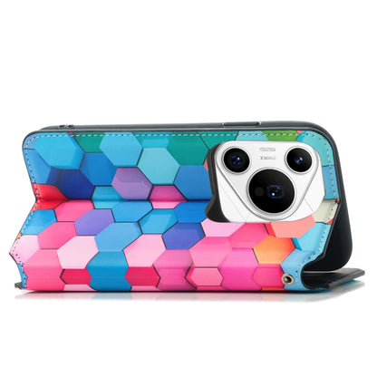 For Huawei Pura 70 Ultra CaseNeo Colorful Magnetic Leather Phone Case(Colorful Cube) - Huawei Cases by PMC Jewellery | Online Shopping South Africa | PMC Jewellery | Buy Now Pay Later Mobicred