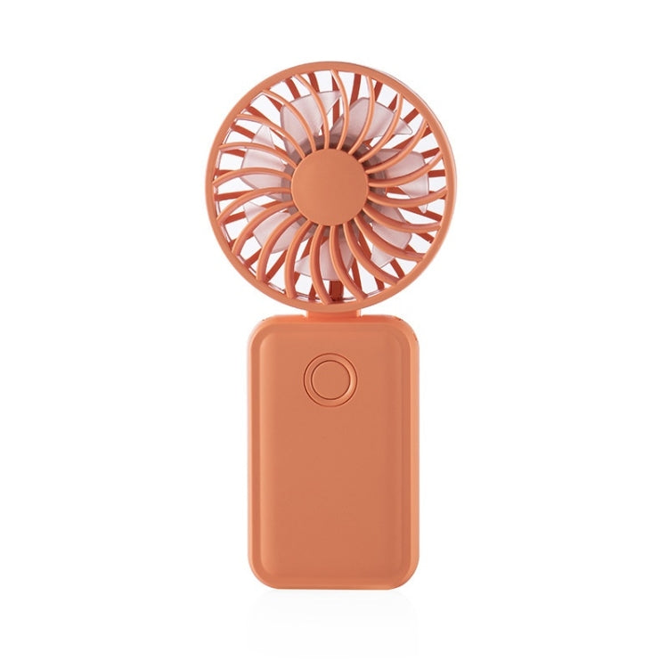 F458 With Neck Rope Summer 3 Speeds Adjustable Foldable Mini Handheld Fan(Orange) - Electric Fans by PMC TechLife | Online Shopping South Africa | PMC TechLife | Buy Now Pay Later Mobicred