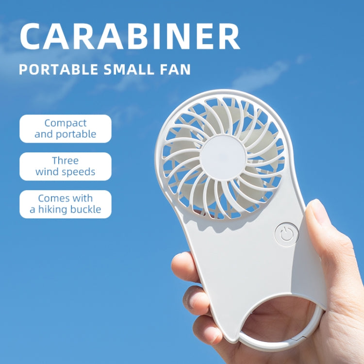 F12 3 Wind Speed Outdoor Summer Cooling Fan Hanging Buckle Mini Handheld Fan(Black) - Electric Fans by PMC TechLife | Online Shopping South Africa | PMC TechLife | Buy Now Pay Later Mobicred