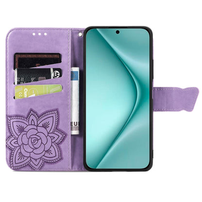 For Huawei Pura 70 Butterfly Love Flower Embossed Leather Phone Case(Lavender) - Huawei Cases by PMC Jewellery | Online Shopping South Africa | PMC Jewellery | Buy Now Pay Later Mobicred