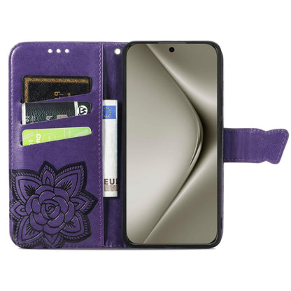 For Huawei Pura 70 Pro+ Butterfly Love Flower Embossed Leather Phone Case(Purple) - Huawei Cases by PMC Jewellery | Online Shopping South Africa | PMC Jewellery | Buy Now Pay Later Mobicred