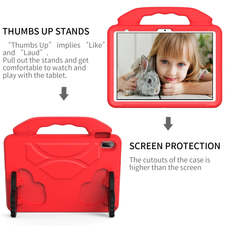 For iPad Air 11 2025 / 2024 Children EVA Shockproof Tablet Case with Thumb Bracket(Red) - iPad Air 11 2025 / 2024 Cases by PMC TechLife | Online Shopping South Africa | PMC TechLife | Buy Now Pay Later Mobicred