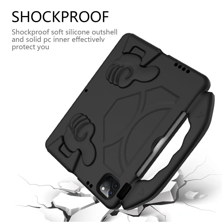 For iPad Pro 11 2024 Children EVA Shockproof Tablet Case with Thumb Bracket(Black) - iPad Pro 11 2024 Cases by PMC TechLife | Online Shopping South Africa | PMC TechLife | Buy Now Pay Later Mobicred